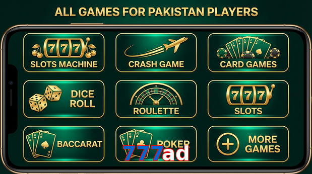 Main screen of 777Ad games page for PK players